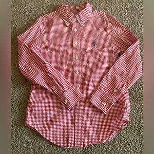 Polo by Ralph Lauren Boys Red Checked Oxford Top
